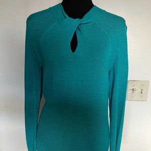 New York & Company  Long Sleeve Top Turquoise XS